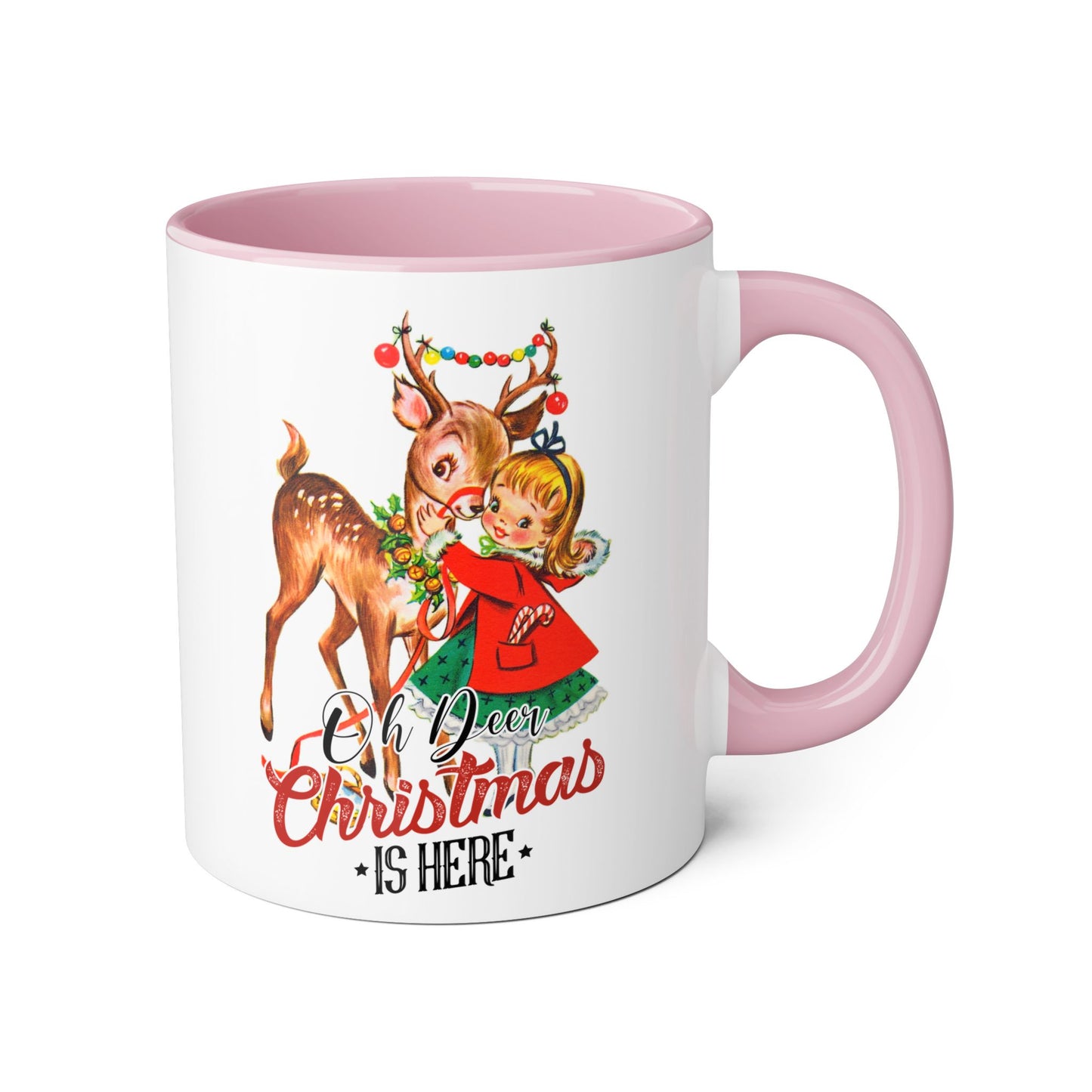 Oh Deer Christmas is Here Mugs, 11oz