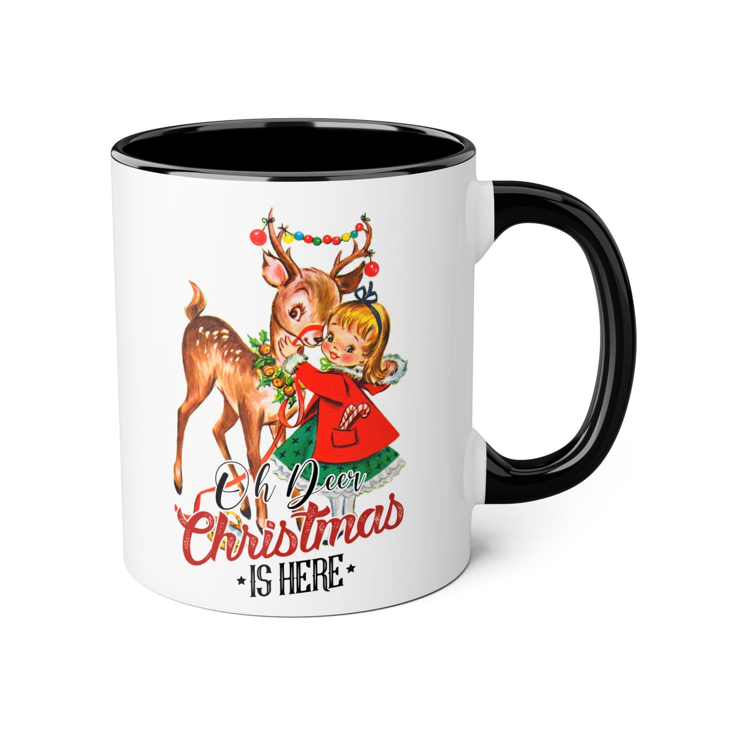 Oh Deer Christmas is Here Mugs, 11oz