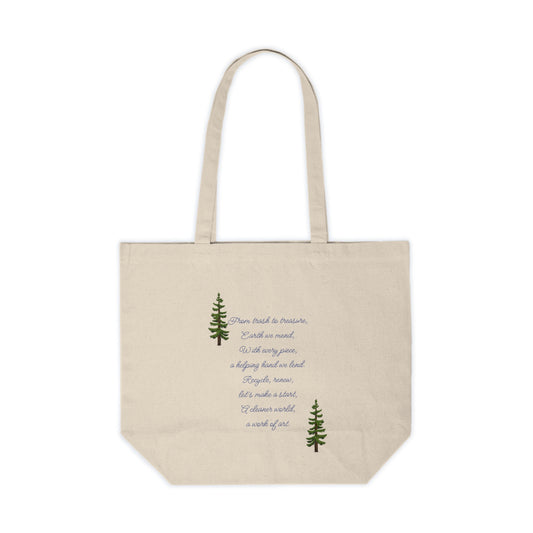 Trash to Treasure Canvas Shopping Tote