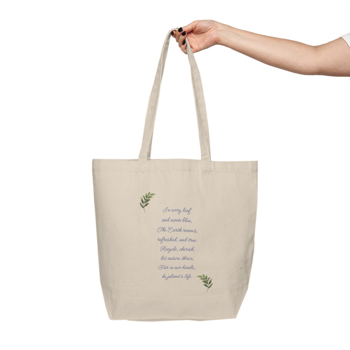 In Every Leaf Canvas Shopping Tote