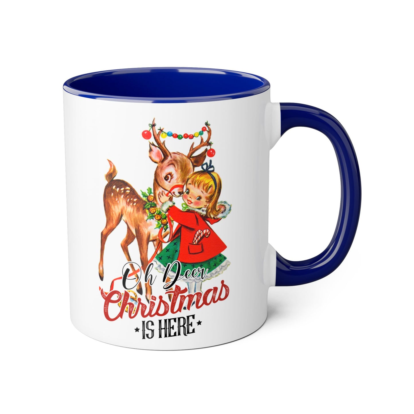 Oh Deer Christmas is Here Mugs, 11oz