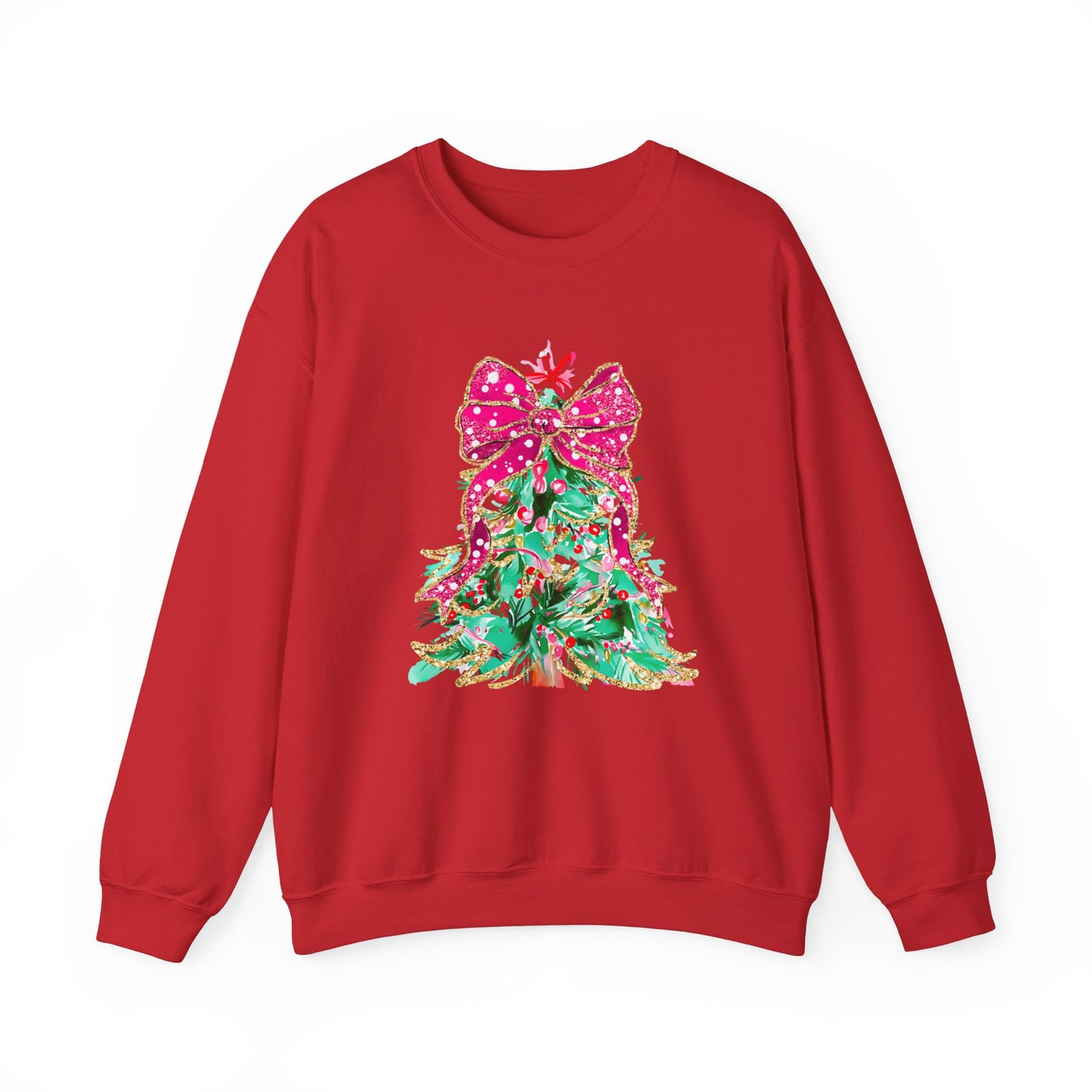 Christmas Tree With Bow Sweatshirt