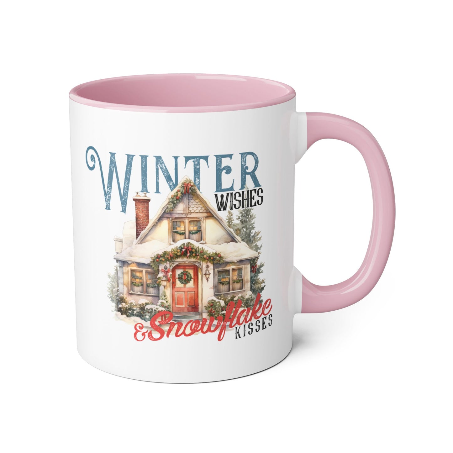 Winter Wishes & Snowflake Kisses Mugs, 11oz