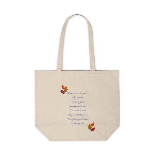 From Waste to Wonder Canvas Shopping Tote