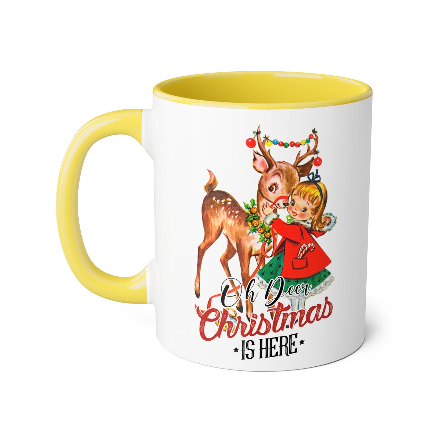 Oh Deer Christmas is Here Mugs, 11oz