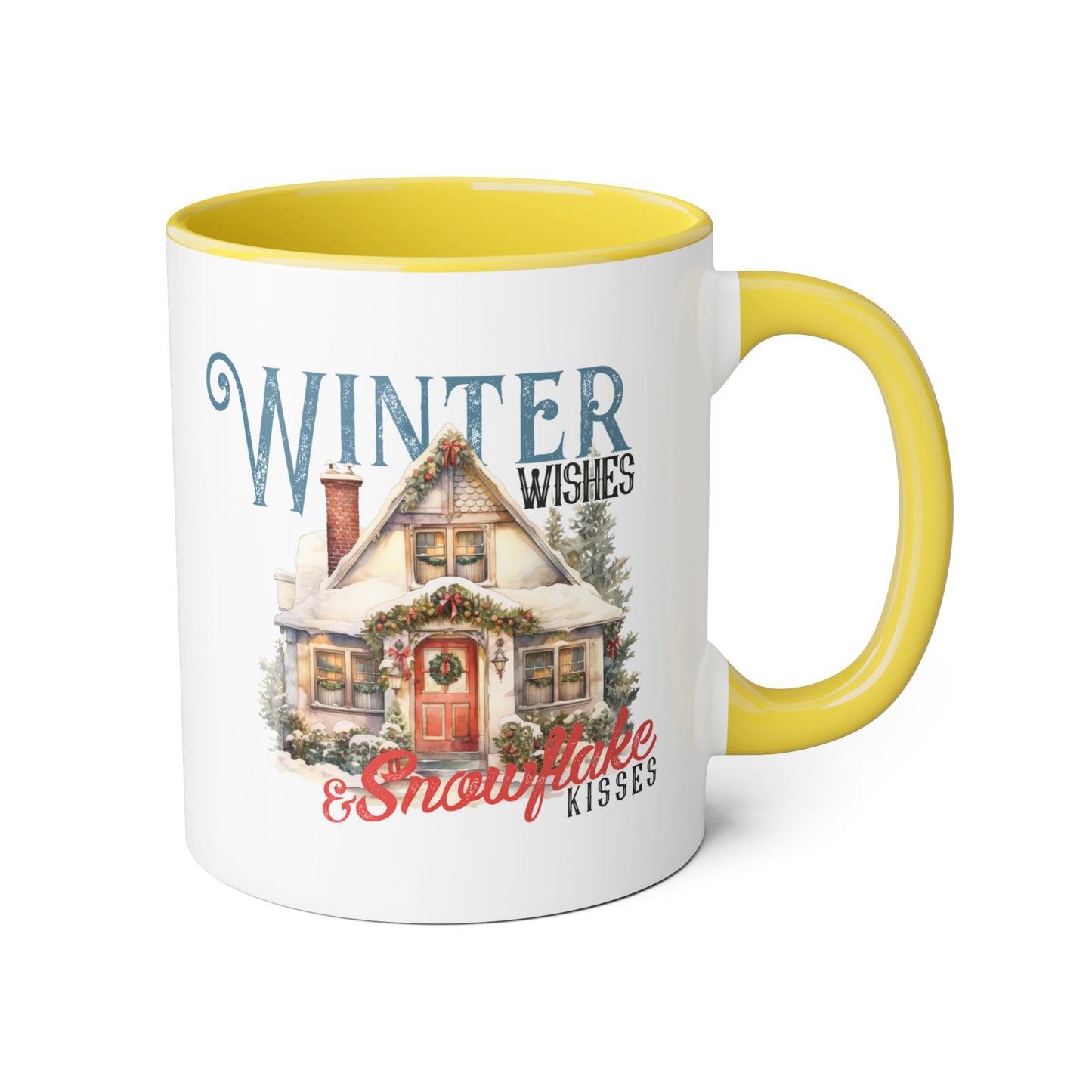 Winter Wishes & Snowflake Kisses Mugs, 11oz