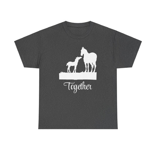 Mare and Foal Unisex Heavy Cotton Tee