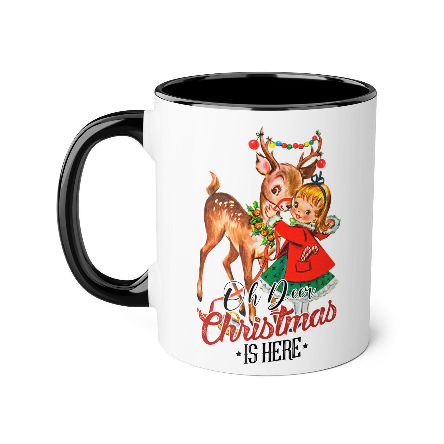 Oh Deer Christmas is Here Mugs, 11oz