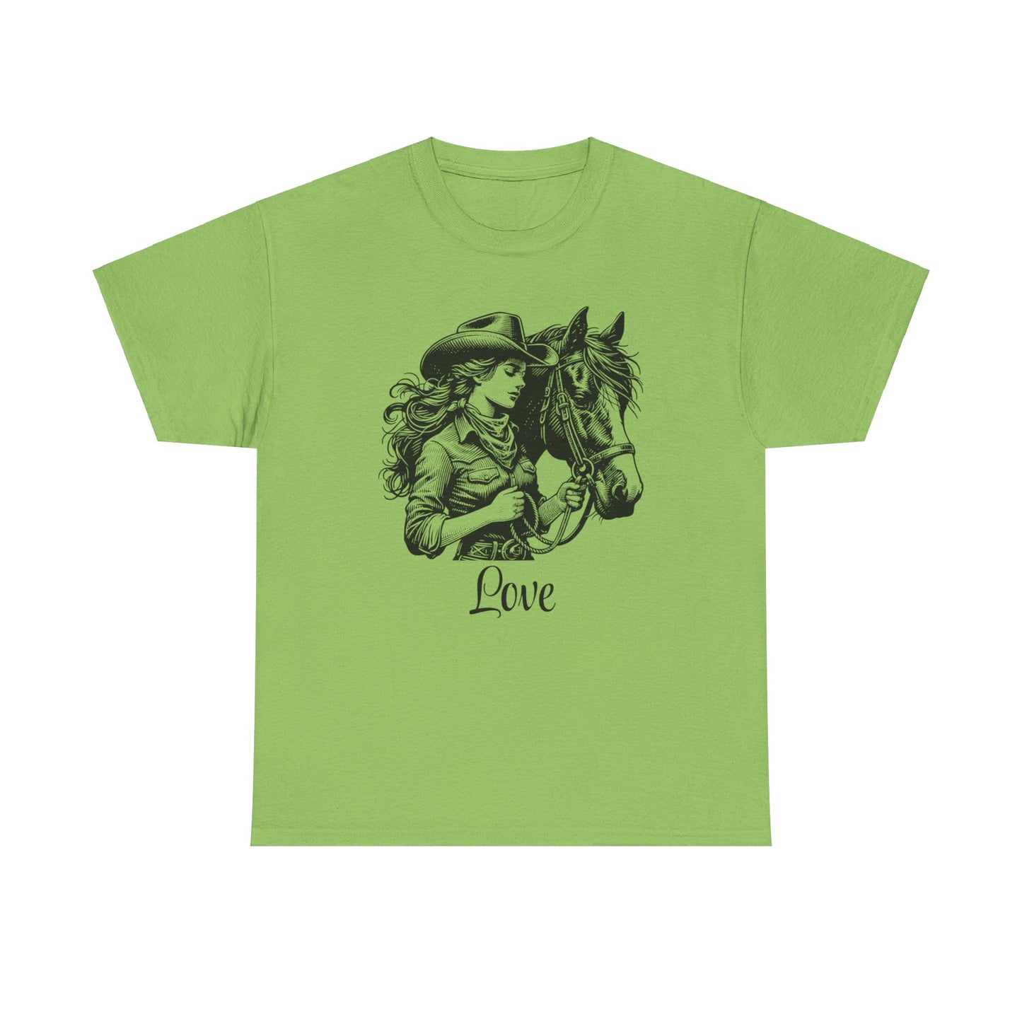 Girl with Horse Unisex Heavy Cotton Tee