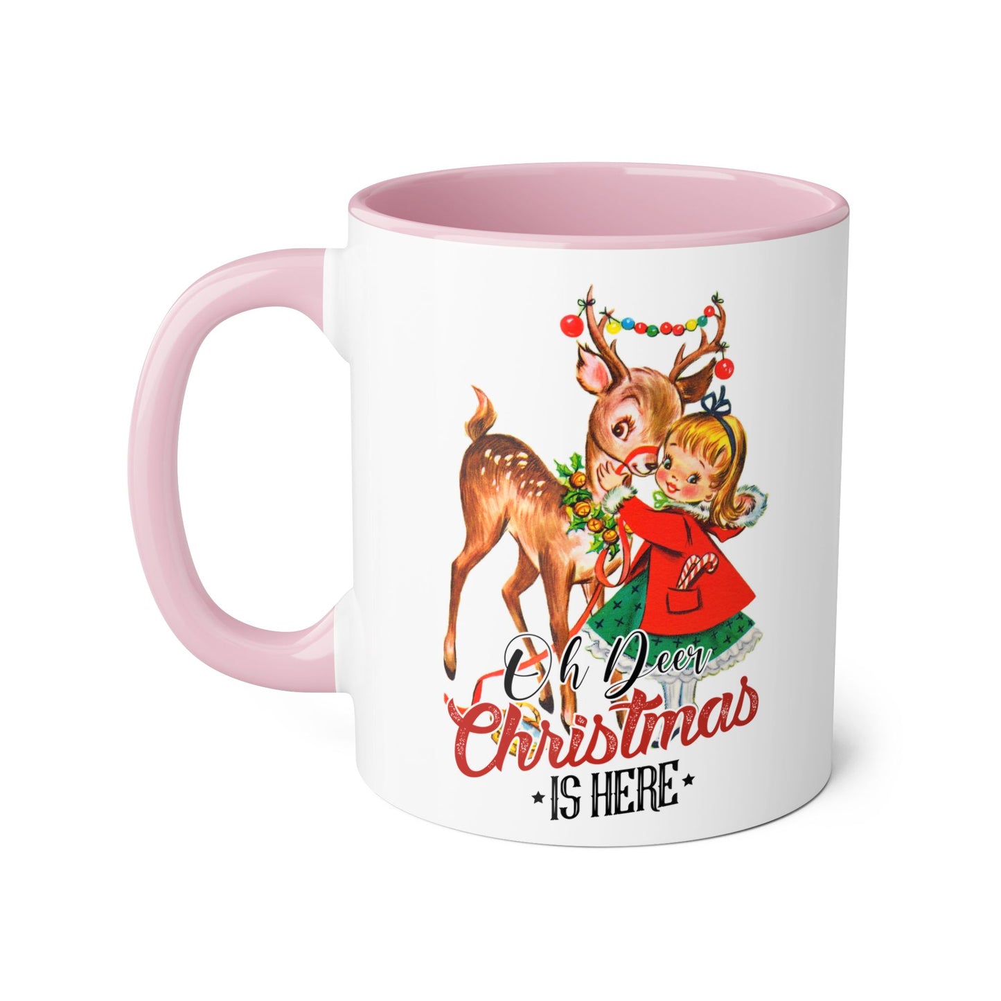 Oh Deer Christmas is Here Mugs, 11oz