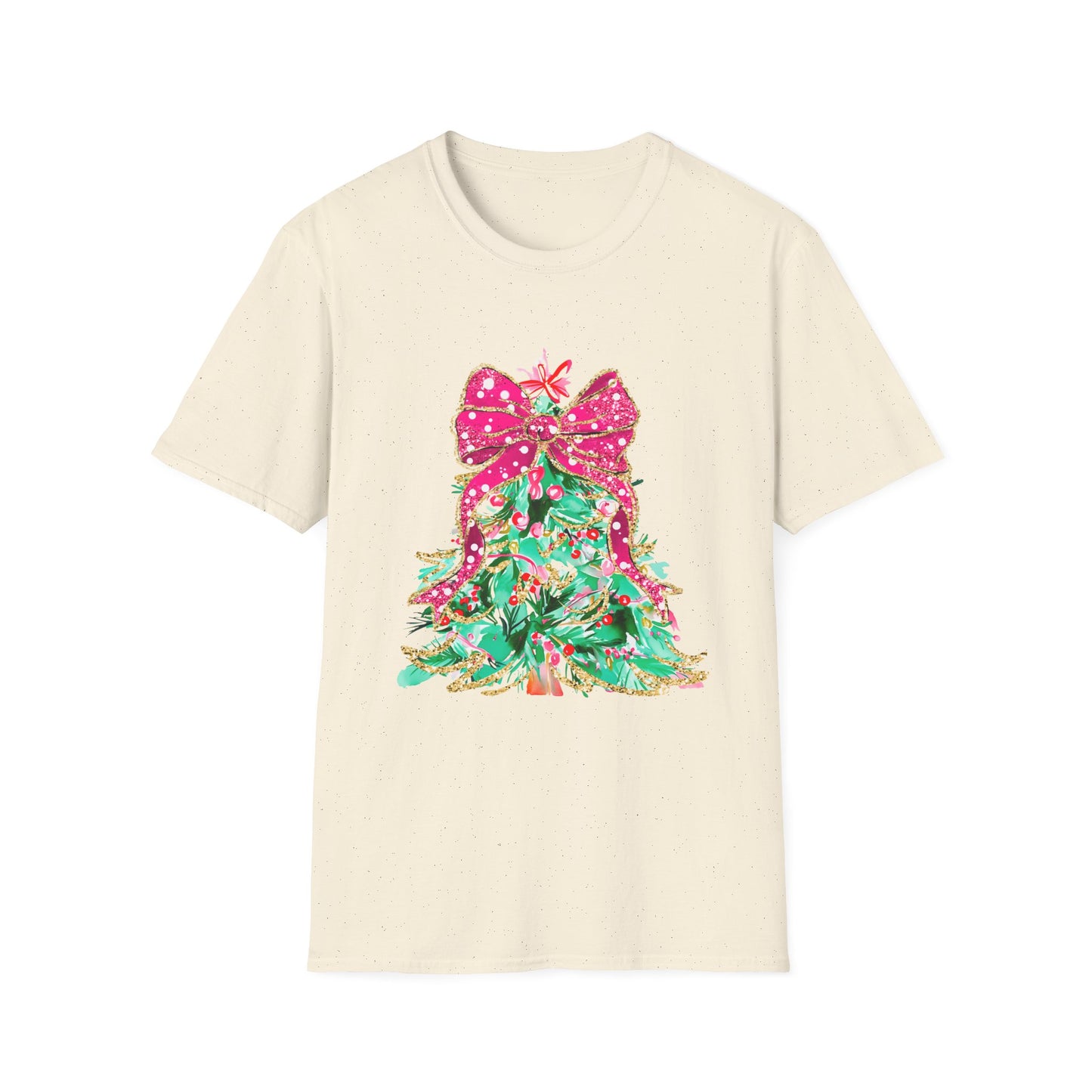 Christmas Tree With Bow Softstyle T-Shirt