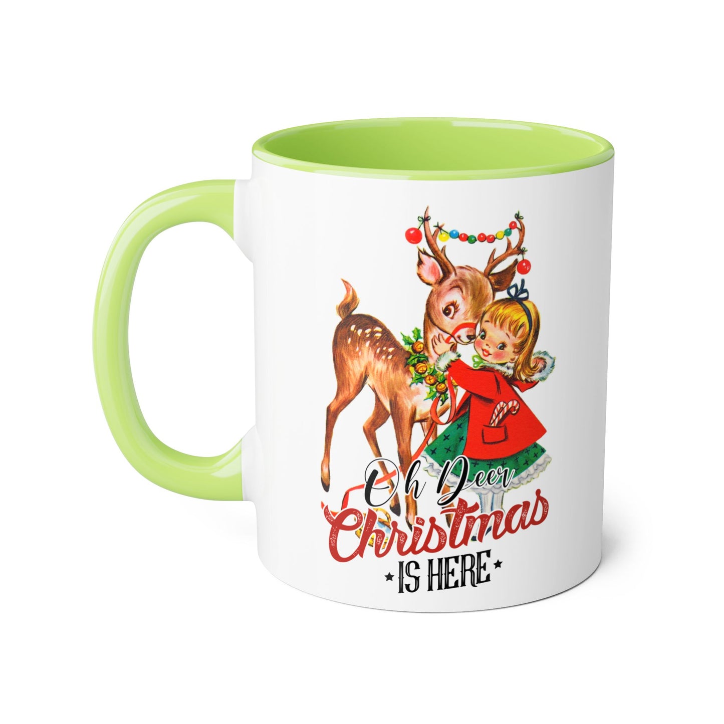 Oh Deer Christmas is Here Mugs, 11oz