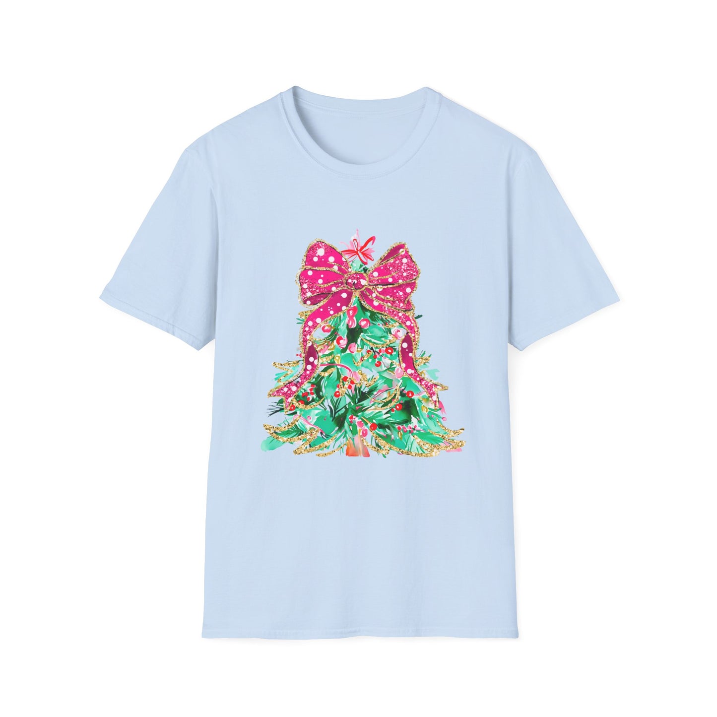 Christmas Tree With Bow Softstyle T-Shirt