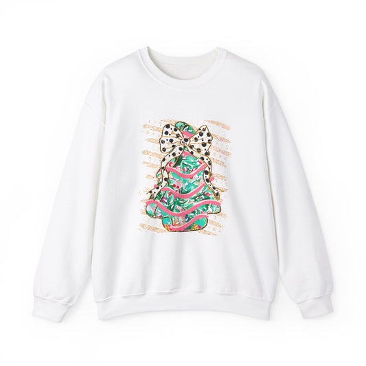 Christmas Tree With Green Bow Sweatshirt