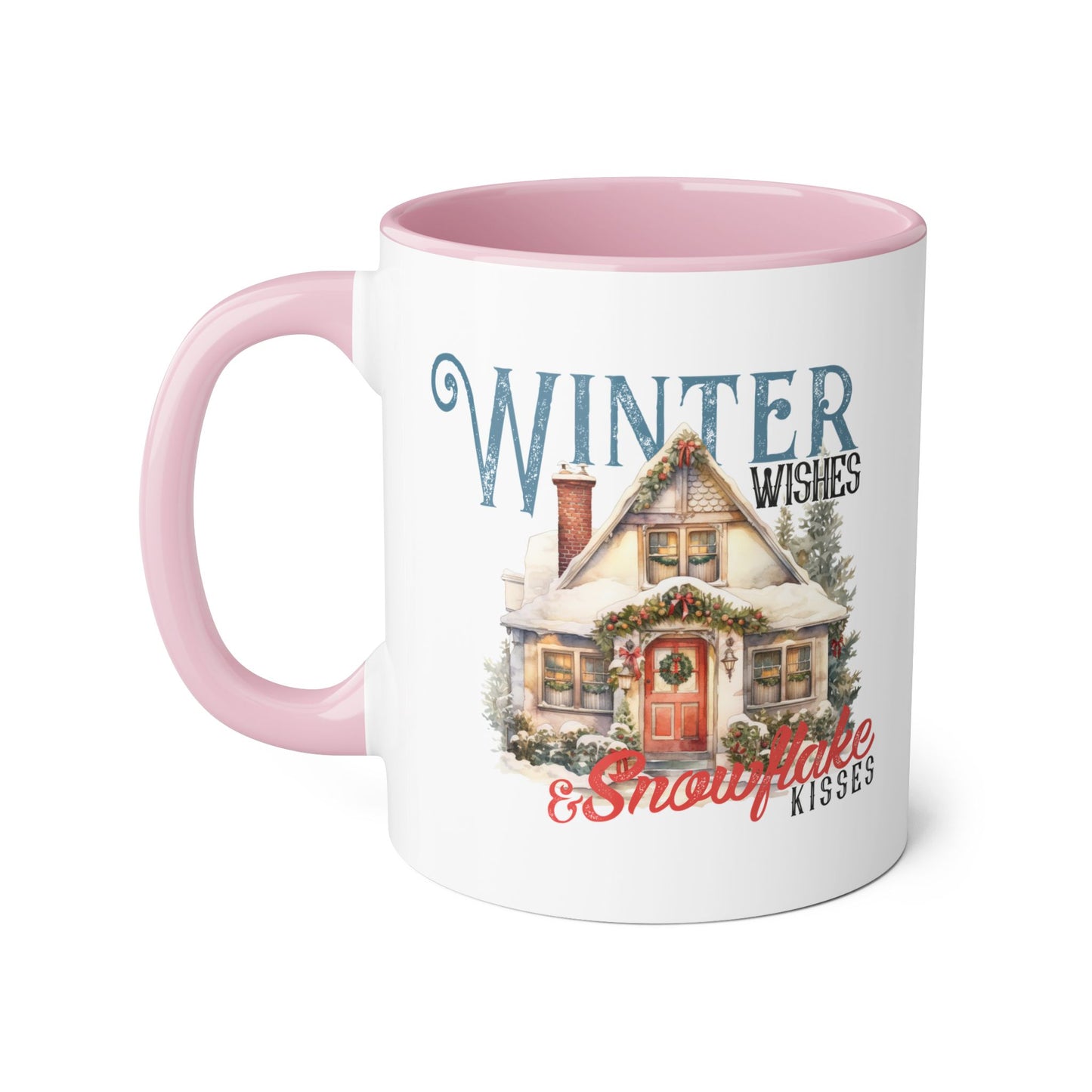 Winter Wishes & Snowflake Kisses Mugs, 11oz