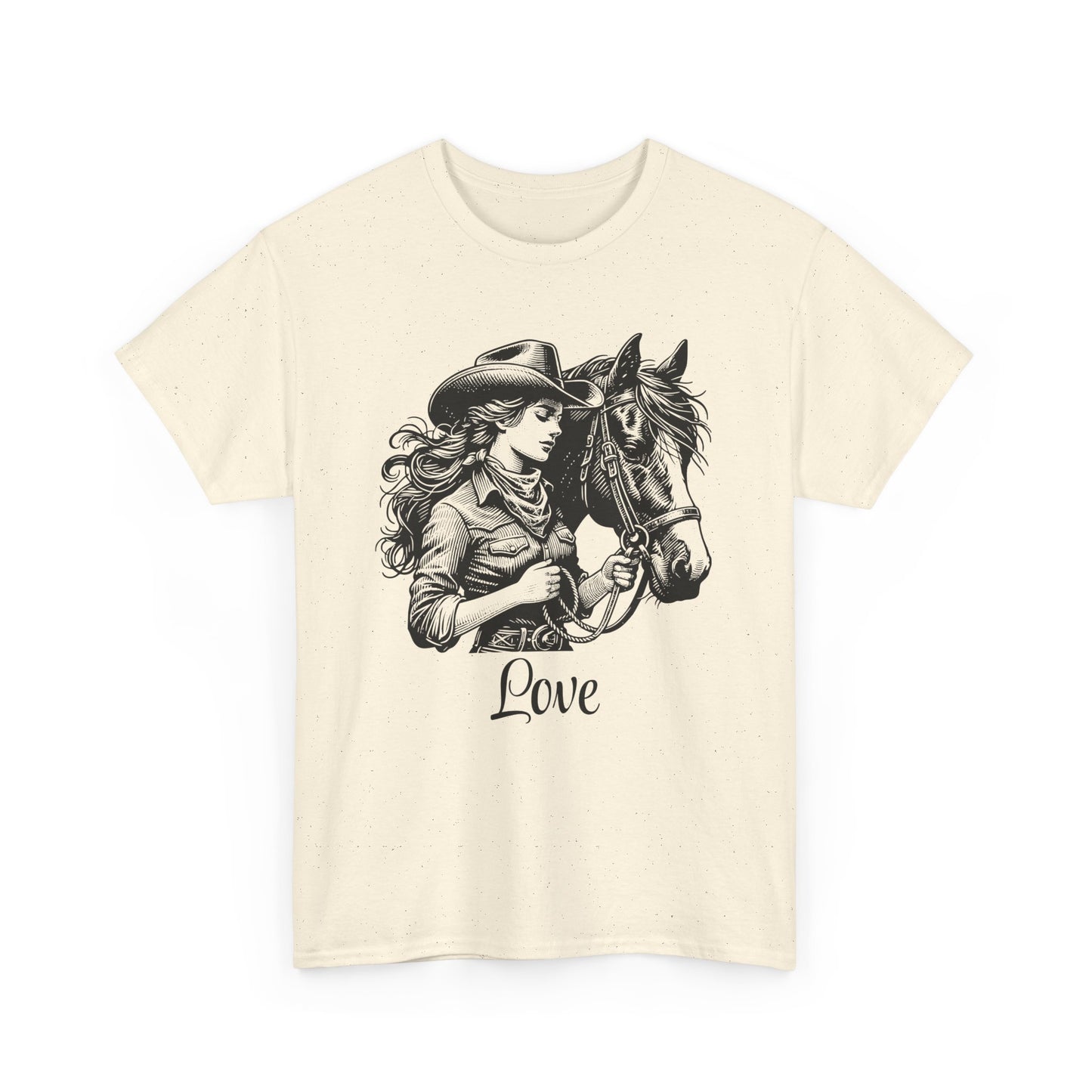 Girl with Horse Unisex Heavy Cotton Tee